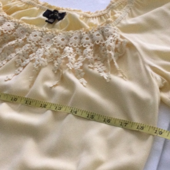 Woman’s Melissa Paige Boho Blouse Size S/P Color Yellow #04 - Picture 8 of 9